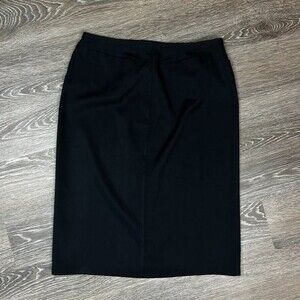 Casual Corner Classic Black Pencil Skirt Women Size 12 EUC Long Modest